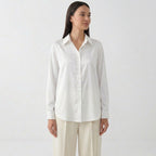 Rivaclo | Femme Chemise à Manches Longues à Col | Coupe Classique