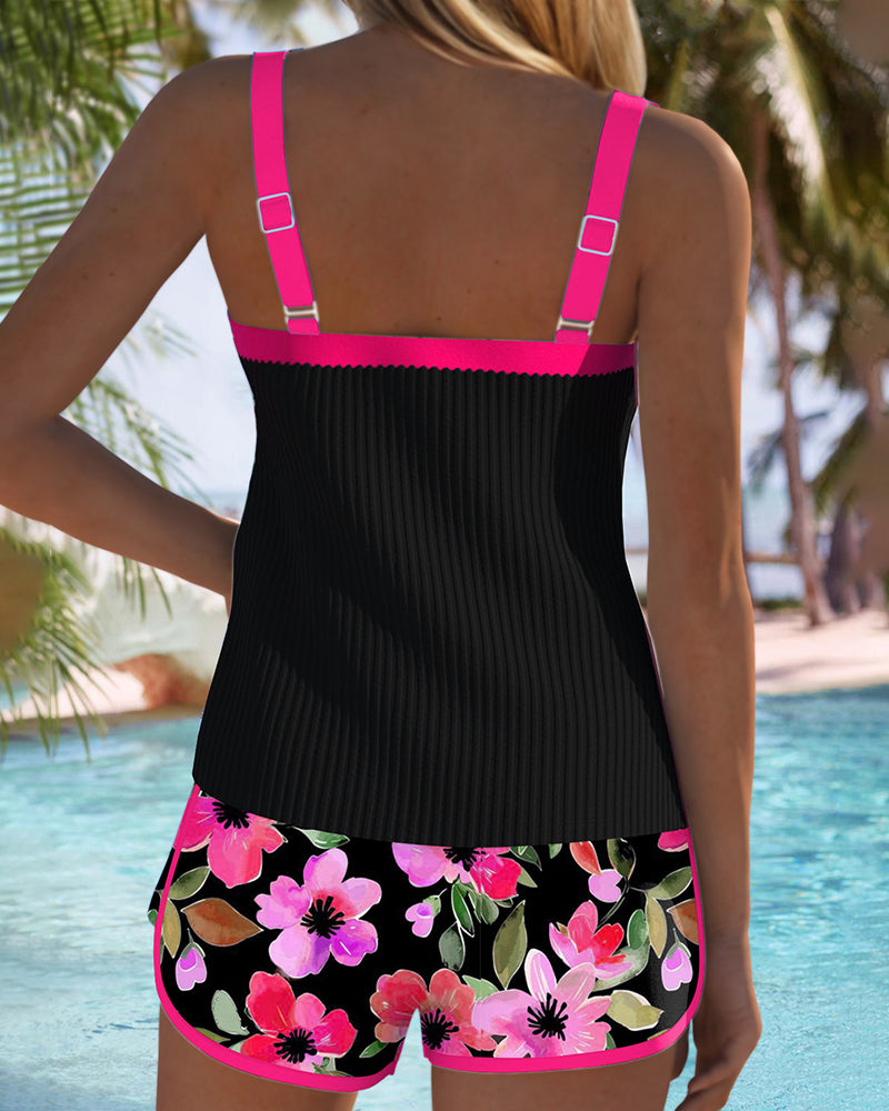Géraldine | Tankini Gainant Fleuri