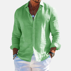 Rivaclo | Men's casual button-up shirt – linen style