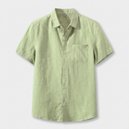 Rivaclo | Men's Short Sleeve Shirt and Shorts Set – Summer Light Green