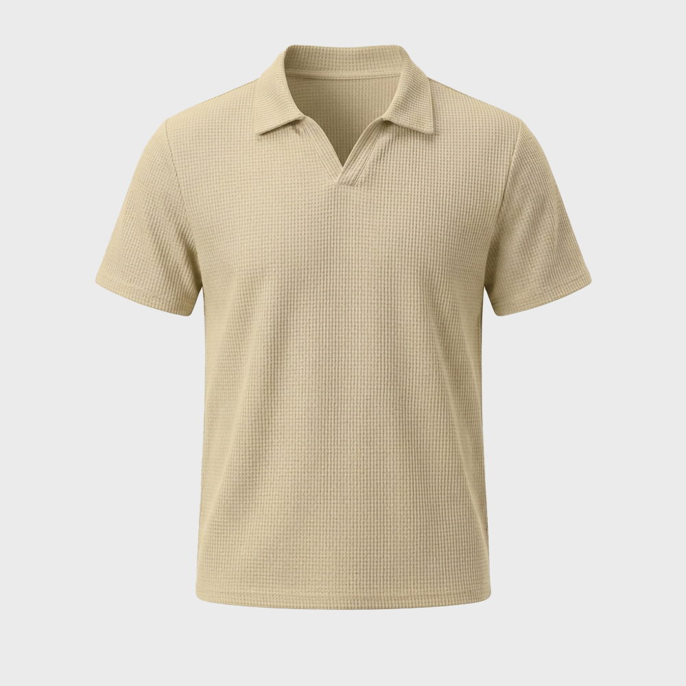 Rivaclo | Men's open collar polo – fitted short sleeves