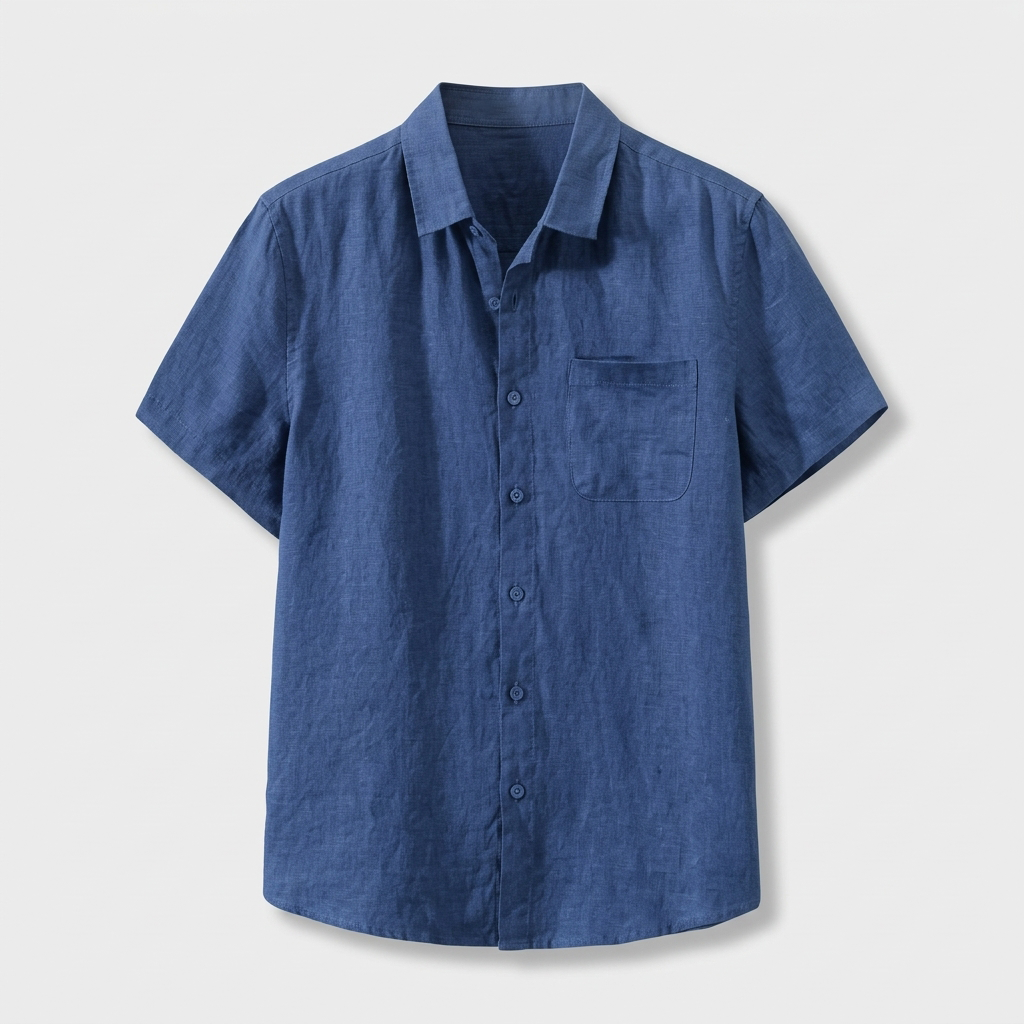 Rivaclo | Men's Short Sleeve Shirt and Shorts Set – Summer Blue