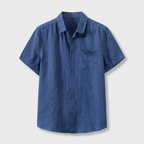 Rivaclo | Men's Short Sleeve Shirt and Shorts Set – Summer Blue