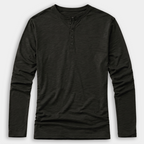 Rivaclo | Men's Long Sleeve T-Shirt – Buttoned Collar Slim Fit