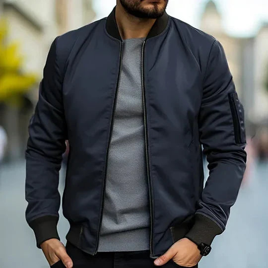Veste bomber homme zippée coupe structurée