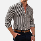 Rivaclo | Men's Fitted Striped Shirt – Long Sleeves