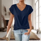Roxane | T-Shirt Col V Drapé