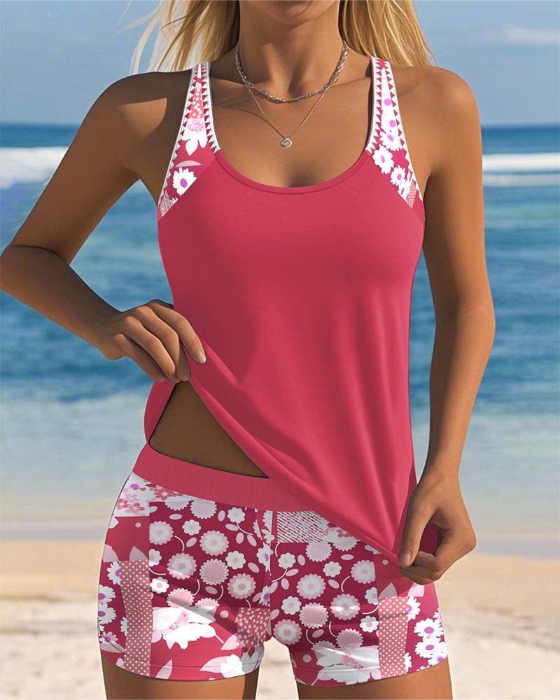 Sidonie | Tankini Fleuri Deux Pièces