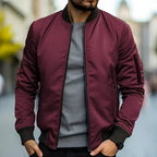 Veste bomber homme zippée coupe structurée