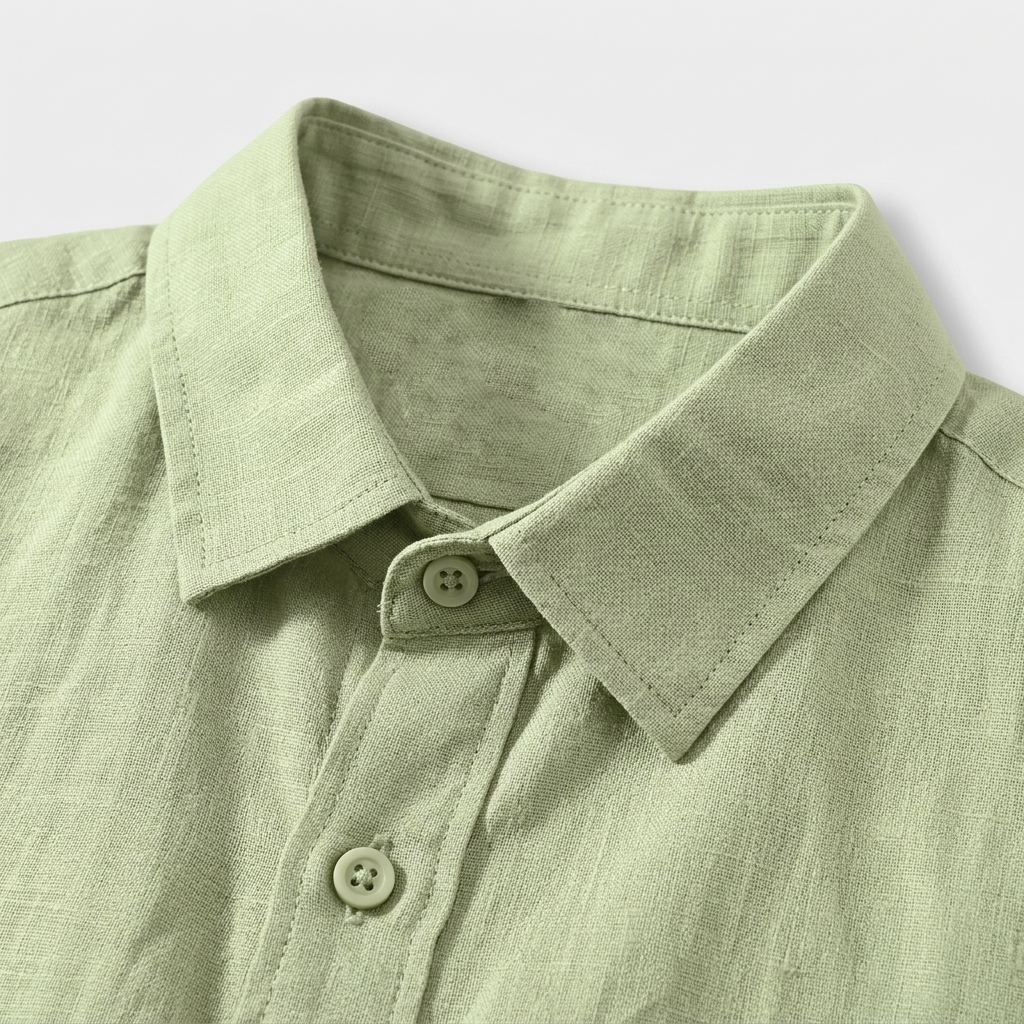 Rivaclo | Men's Short Sleeve Shirt and Shorts Set – Summer Light Green