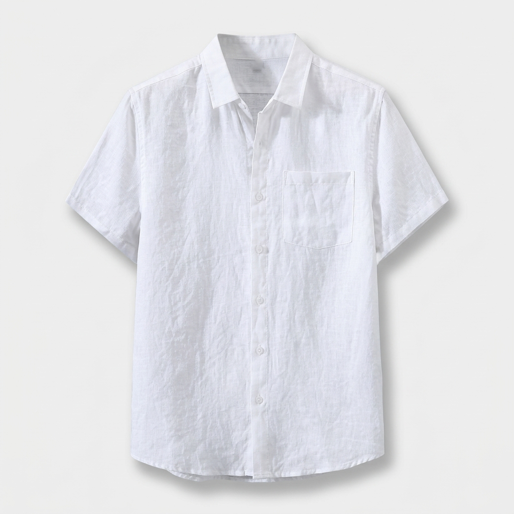 Rivaclo | Men's Short Sleeve Shirt and Shorts Set – Summer White Blue
