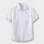 Rivaclo | Men's Short Sleeve Shirt and Shorts Set – Summer White Blue
