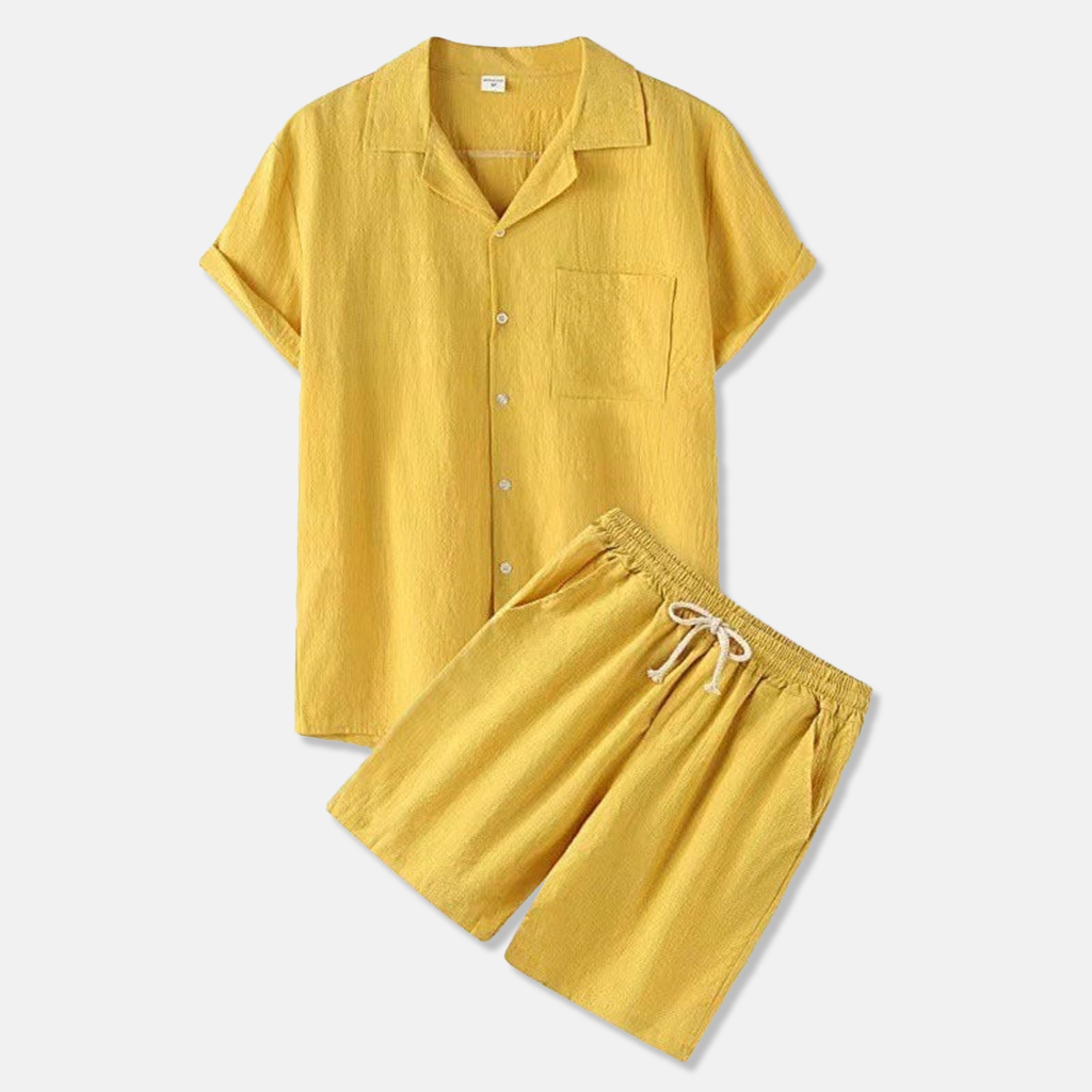Rivaclo | Men's two-piece set – short sleeve shirt and shorts