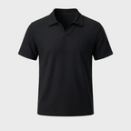 Rivaclo | Men's open collar polo – fitted short sleeves