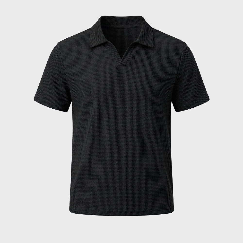 Rivaclo | Men's open collar polo – fitted short sleeves