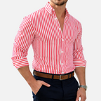 Rivaclo | Men's Fitted Striped Shirt – Long Sleeves