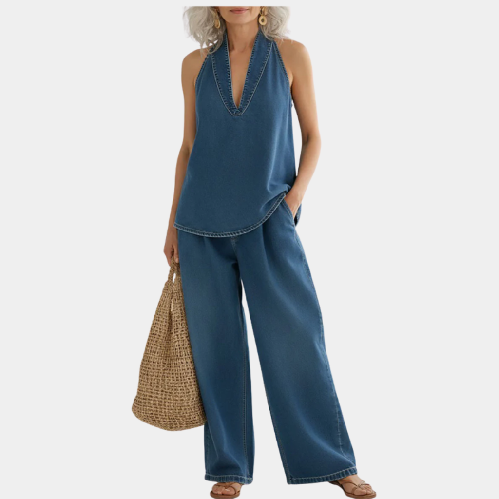 Inès | Ensemble Denim Dos Nu