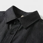 Rivaclo | Homme Ensemble Chemise Manches Longues et Pantalon – Taille Élastique Noir