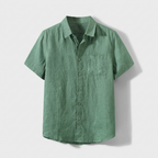 Rivaclo | Men's Short Sleeve Shirt and Shorts Set – Summer Green White