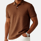 Rivaclo | Men's buttoned collar polo – short sleeves classic fit
