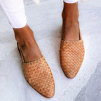 Delphine | Ballerines Tressées Effet Cuir