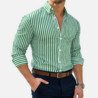 Rivaclo | Men's Fitted Striped Shirt – Long Sleeves