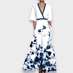 Sophie | Robe Maxi Fleurie Croisée