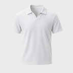 Rivaclo | Men's open collar polo – fitted short sleeves