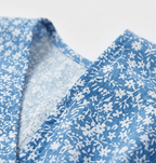 Rivaclo | Women's Printed Maxi Dress with V-Neck – Short Sleeves