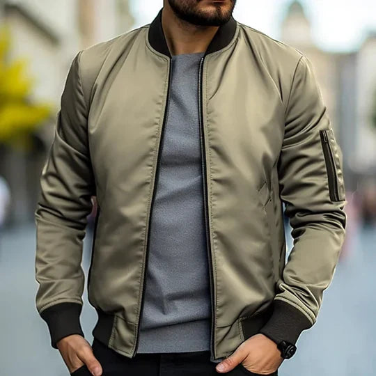 Veste bomber homme zippée coupe structurée