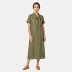 Rivaclo | Women's Short Sleeve Dress with Bow Detail – Loose Fit