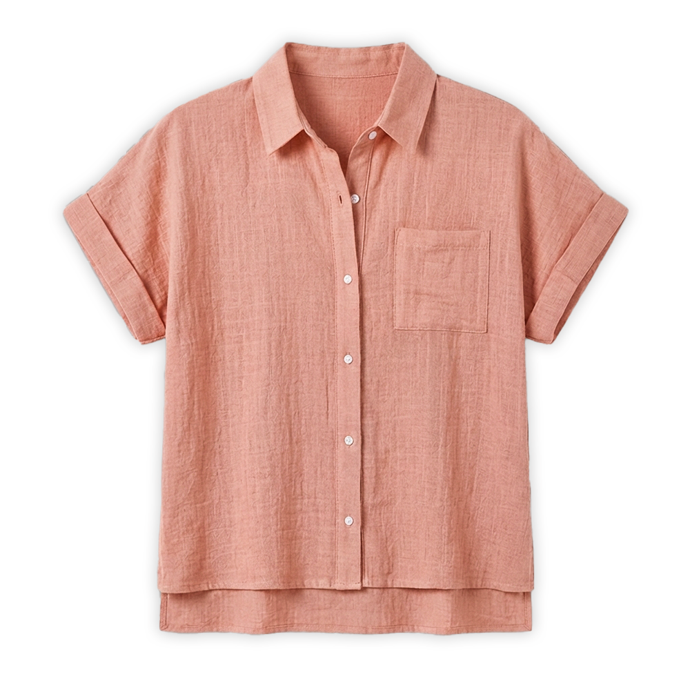 Rivaclo | Women's Button-Up Shirt – Short Sleeves with Classic Collar