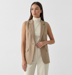 Rivaclo | Women's Fitted Blazer Vest – Sleeveless with Notched Collar