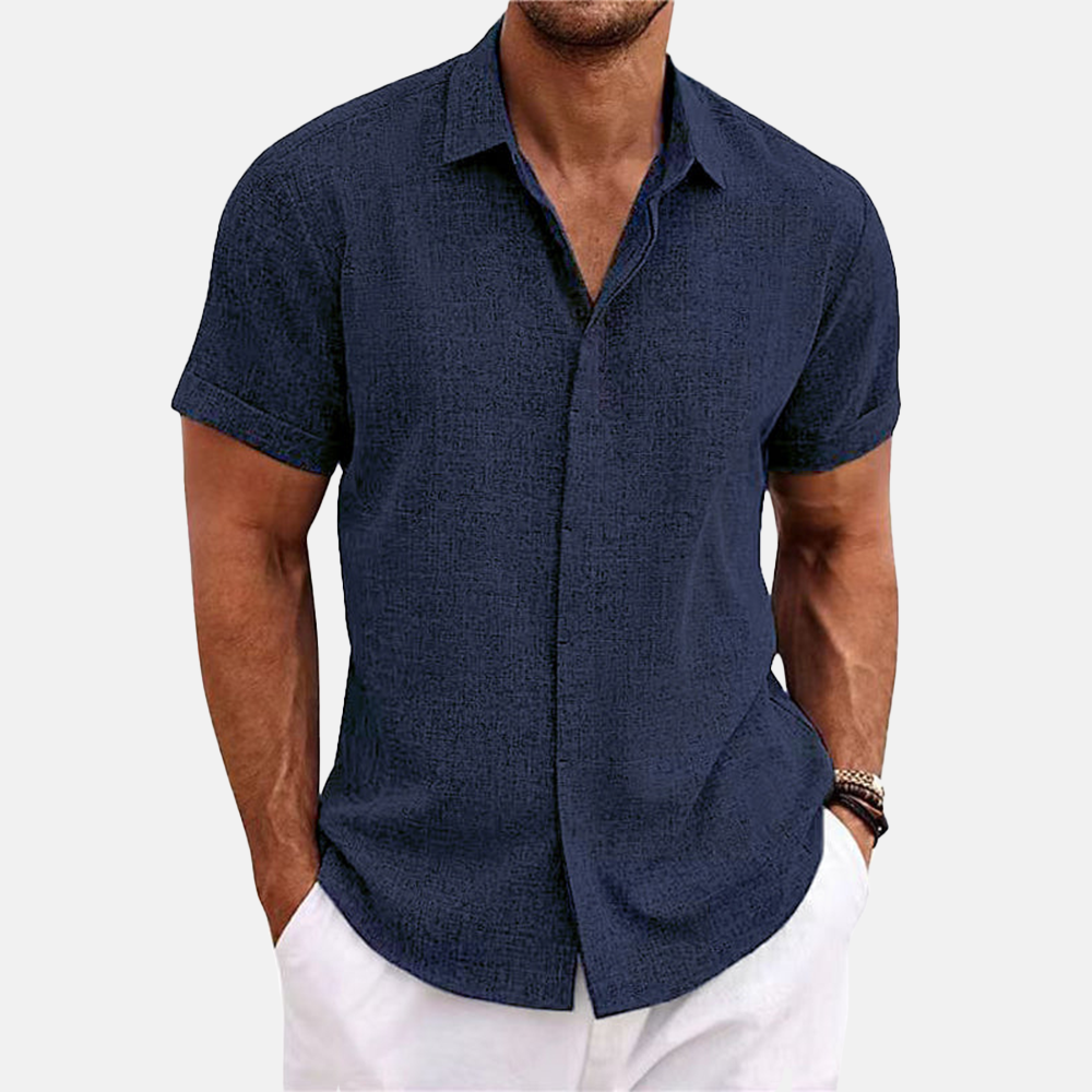 Rivaclo | Men's shirt for linen effect – modern summer style