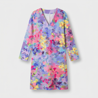 Femme Robe Maxi Rayée à Col V à Manches Longues | Style Décontracté