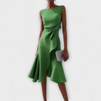 Juliette | Robe Midi Drapée Asymétrique