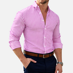 Rivaclo | Men's Fitted Striped Shirt – Long Sleeves