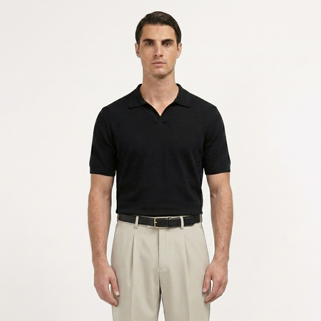 Rivaclo | Homme Pantalon Plissé à Jambe Droite | Coupe Ajustée