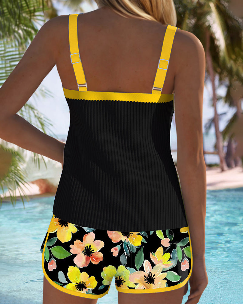 Géraldine | Tankini Gainant Fleuri