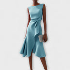 Juliette | Robe Midi Drapée Asymétrique