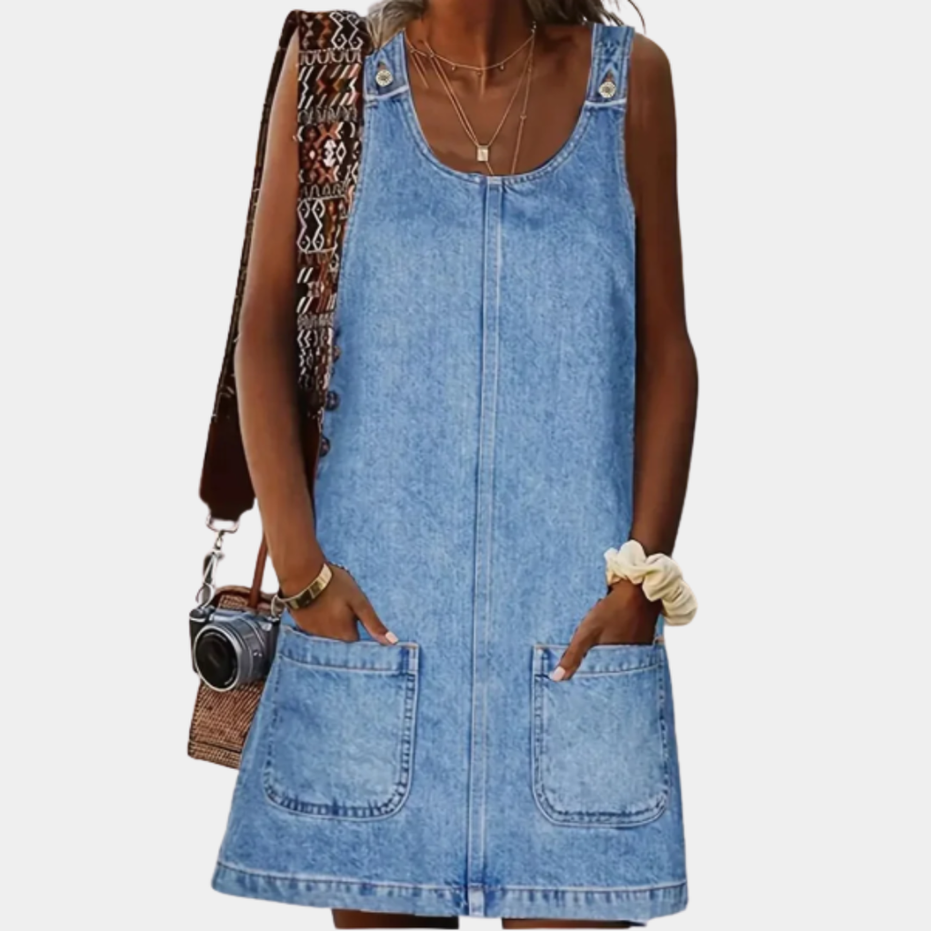 Pauline | Robe Denim Sans Manches