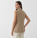 Rivaclo | Women's Fitted Blazer Vest – Sleeveless with Notched Collar