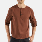 Rivaclo | Homme chemise unie manches longues – style lin