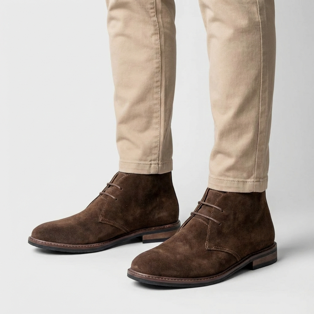 Rivaclo | Bottines chukka en cuir marron pour homme