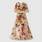 Rivaclo | Femme Robe Maxi à Col V – Imprimée