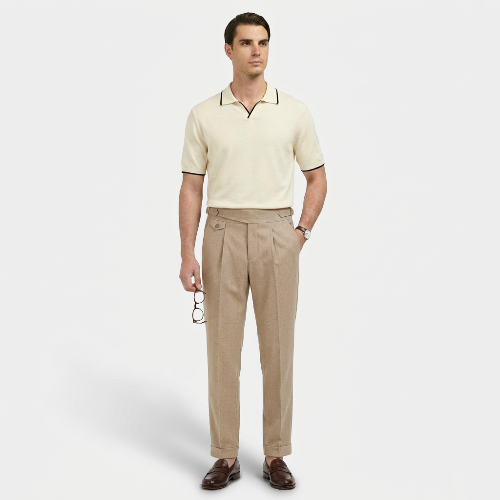 Rivaclo | Pantalon à pinces traditionnel pour homme