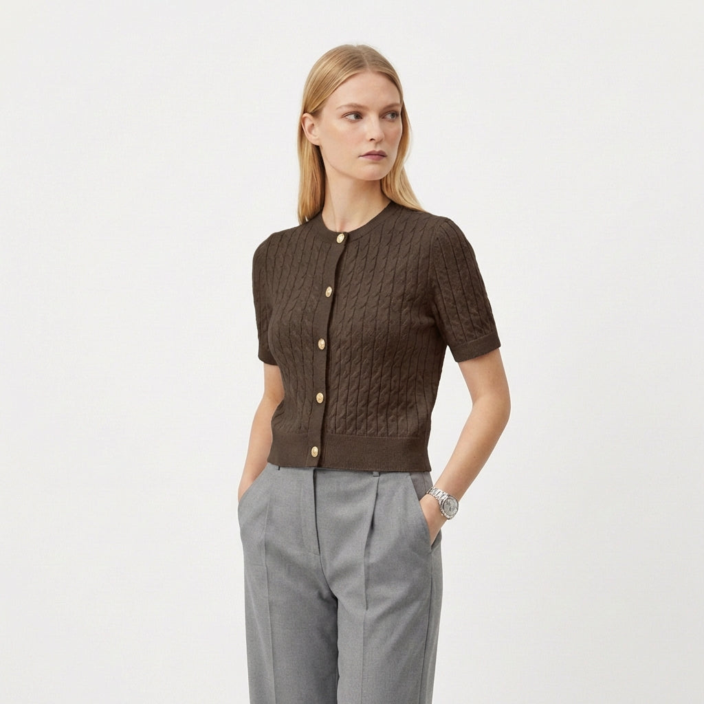 Rivaclo | Women's button cardigan – Clean layered style