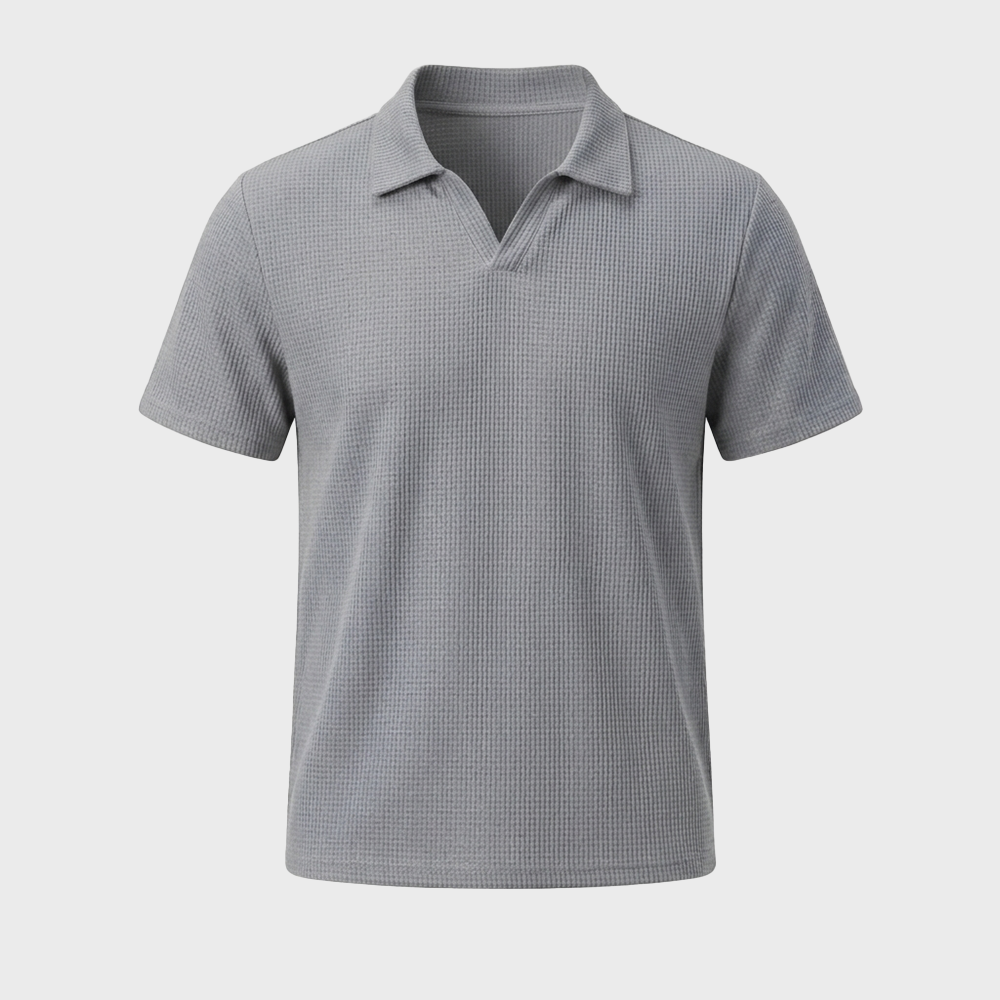 Rivaclo | Men's open collar polo – fitted short sleeves