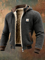 Veste homme outdoor capuche doublée zippée chaude