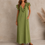 Carrina | Robe Maxi à Volants et Poches